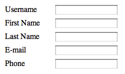Proximity_Form_2 Data-entry form where the labels and text-entry fields are aligned closely together
